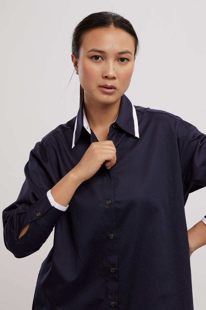 NAVY TUXEDO SHORTS SET - PALLAVI SWADI  