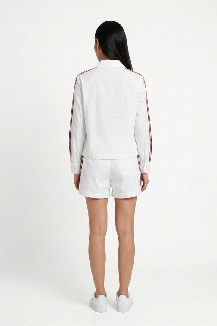 White Ribbon Short Set