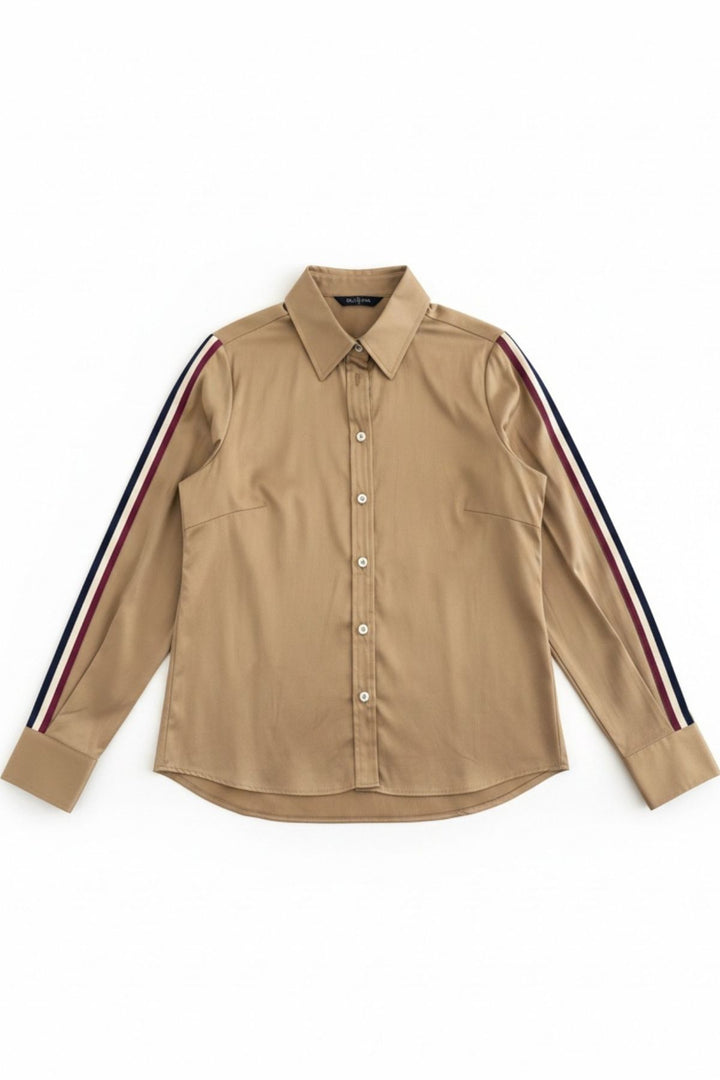 Sand Ribbon Crop Shirt