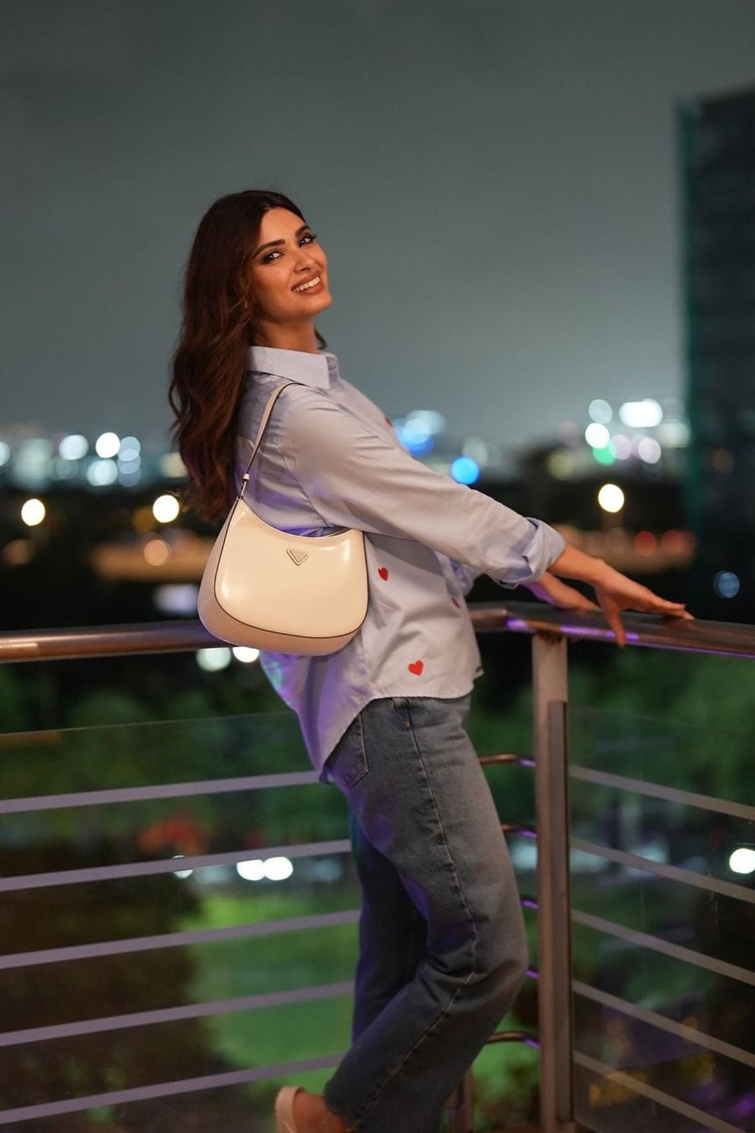 Diana Penty Sky Blue Heart Shirt