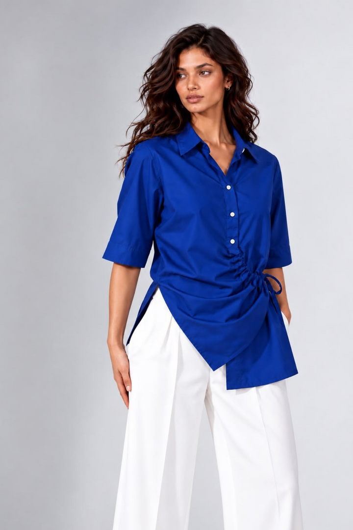 Wrap & Tie Midnight Blue Shirt
