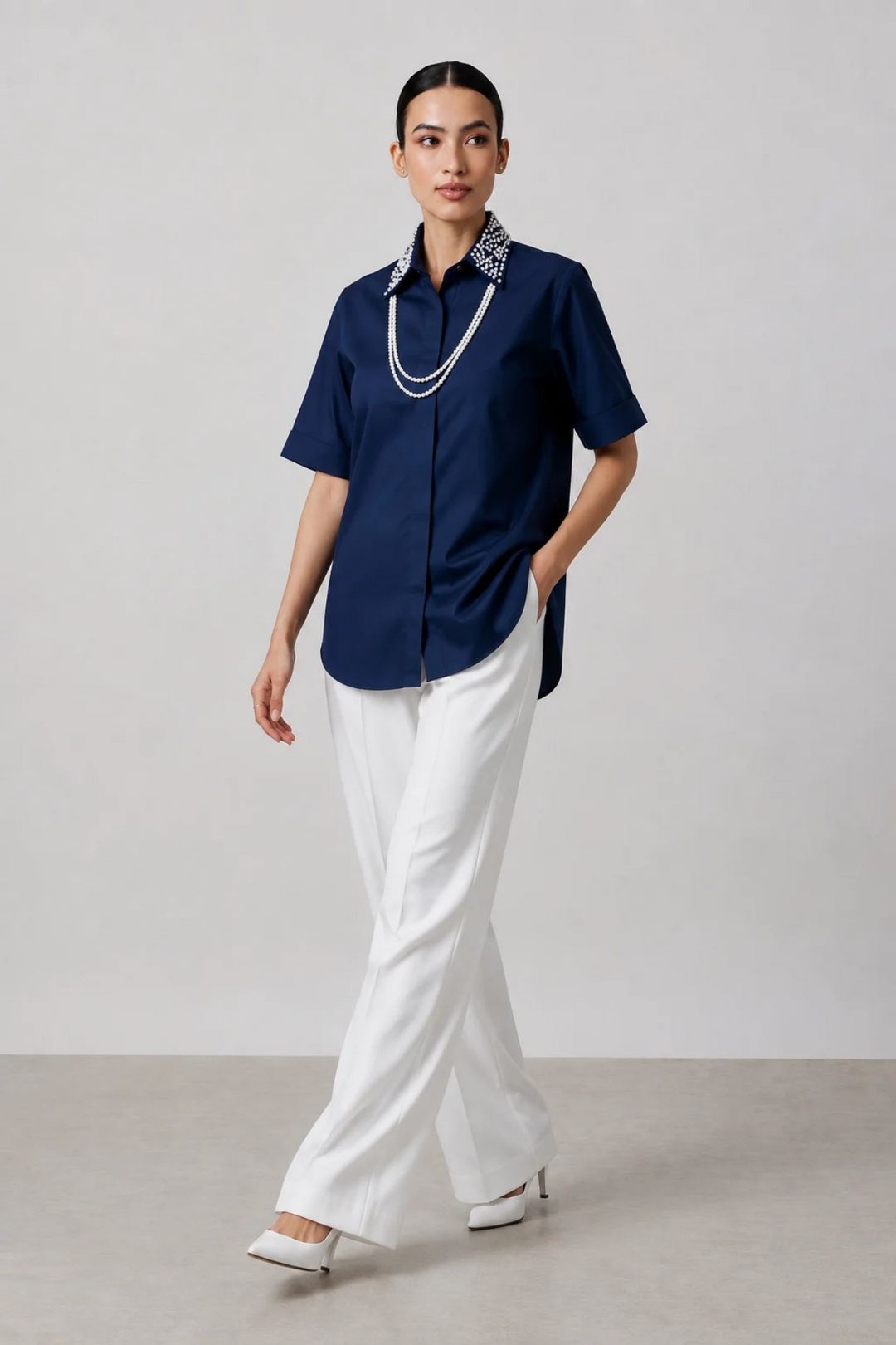Midnight Blue Pearl Necklace
