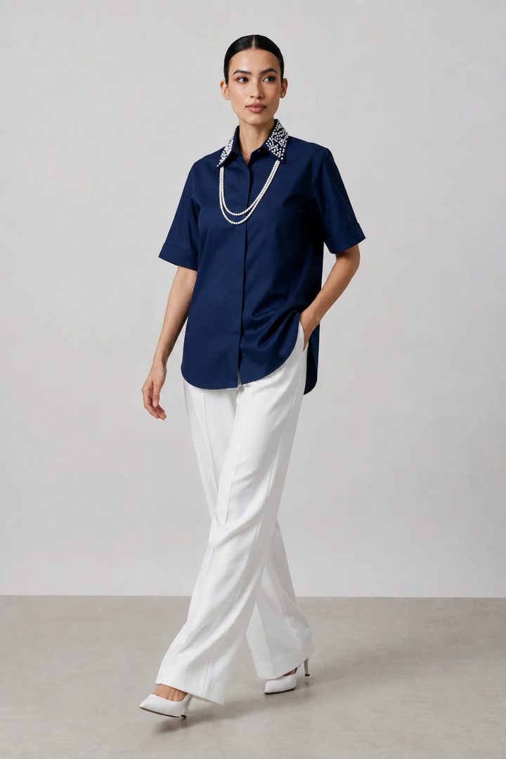 Midnight Blue Pearl Necklace