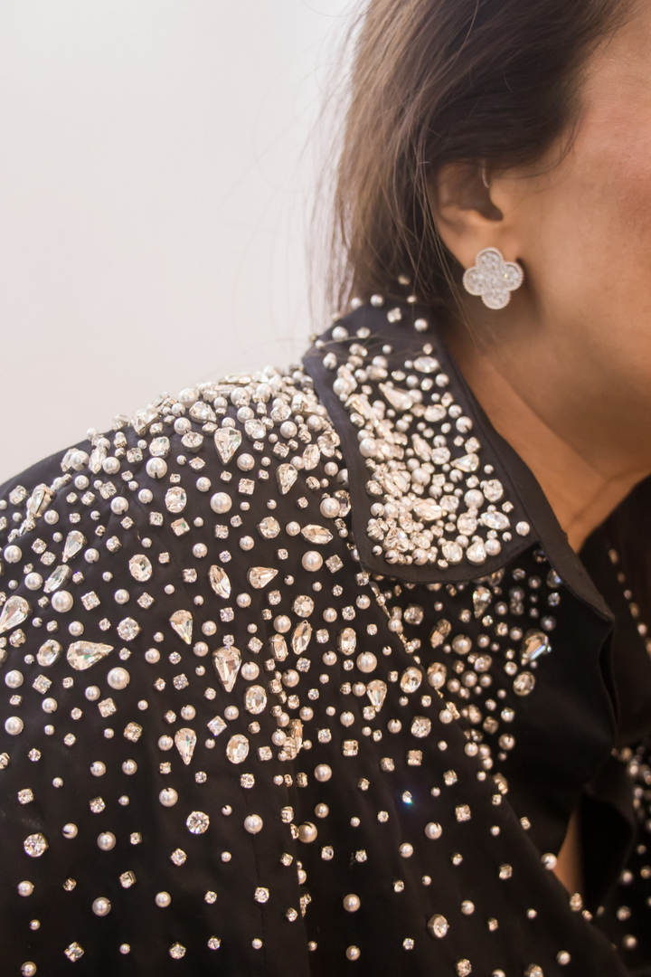 Heavy Crystal Black Shirt