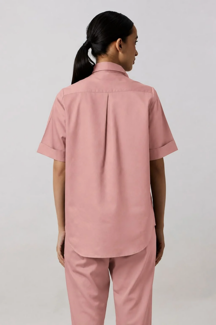 Salmom Collar Pocket Crystal Co-ord Set
