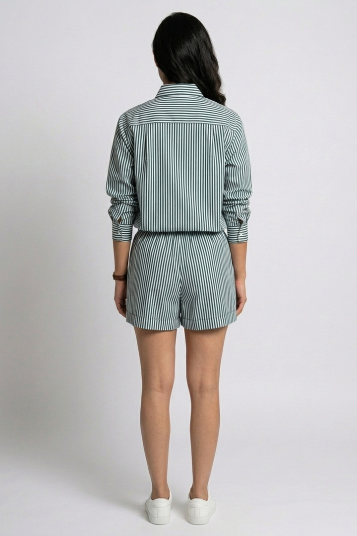 Emerald Crystal Heart Stripe Co-ord Set
