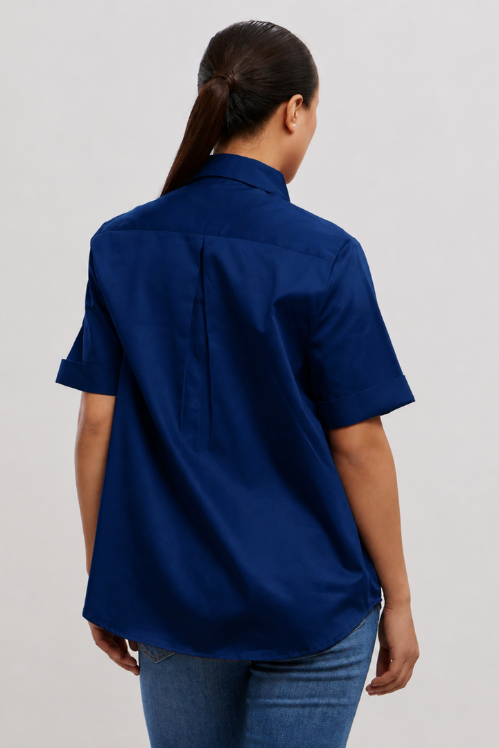 Midnight Blue Ribbon Shirt