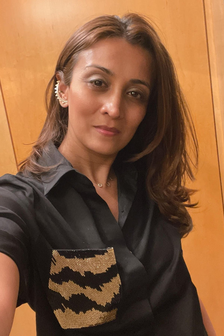 Black Metallic Gold Shirt