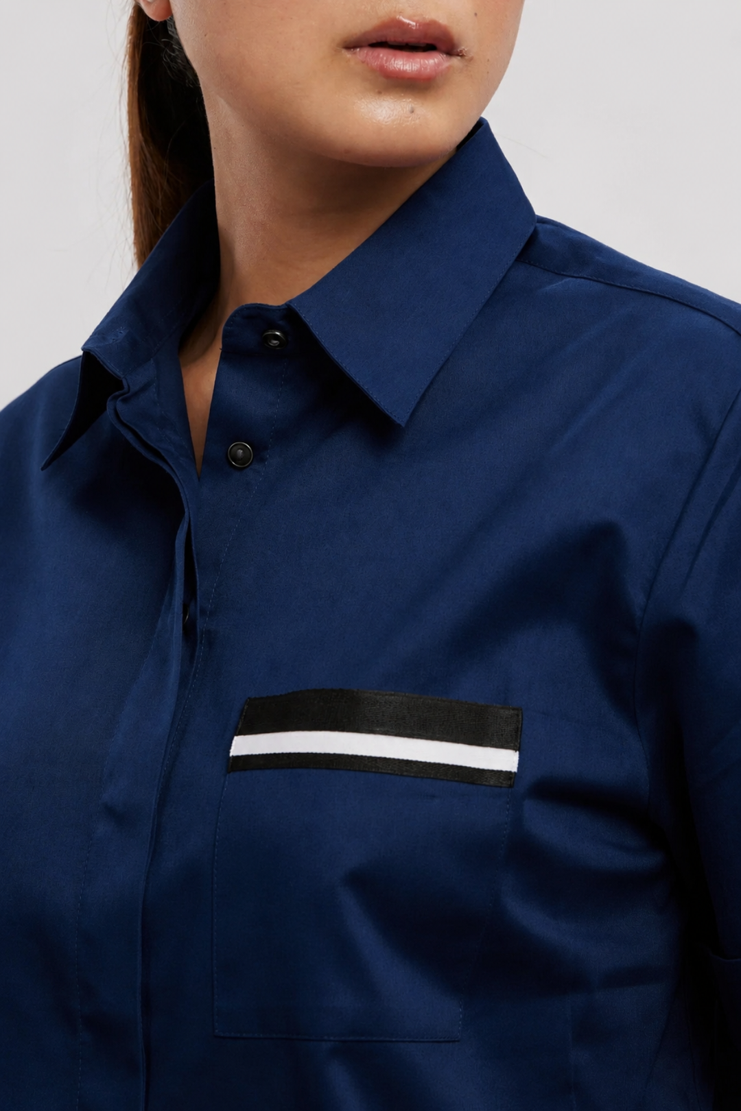 Midnight Blue Ribbon Shirt