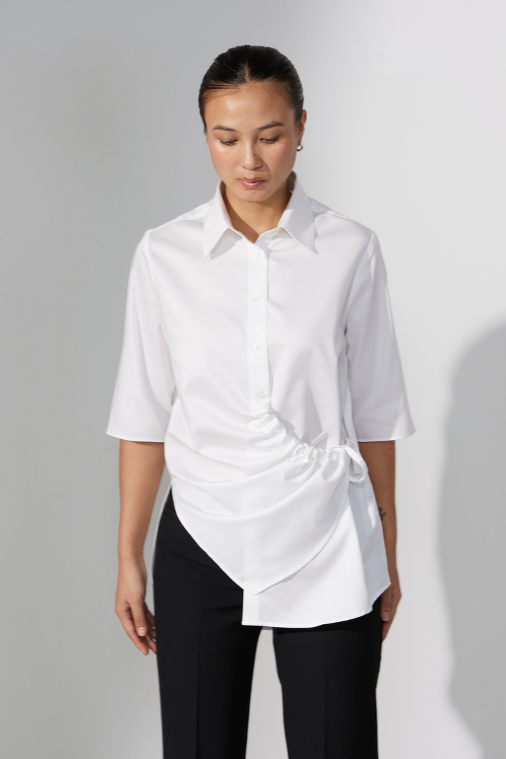 Wrap & Tie White Shirt