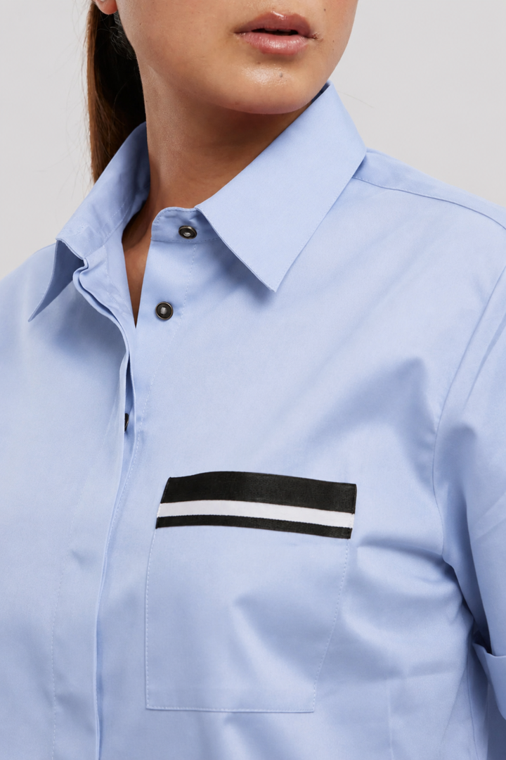 Sky Blue Ribbon Shirt