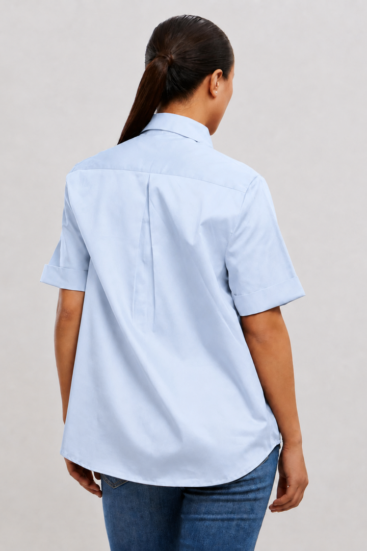 Sky Blue Ribbon Shirt