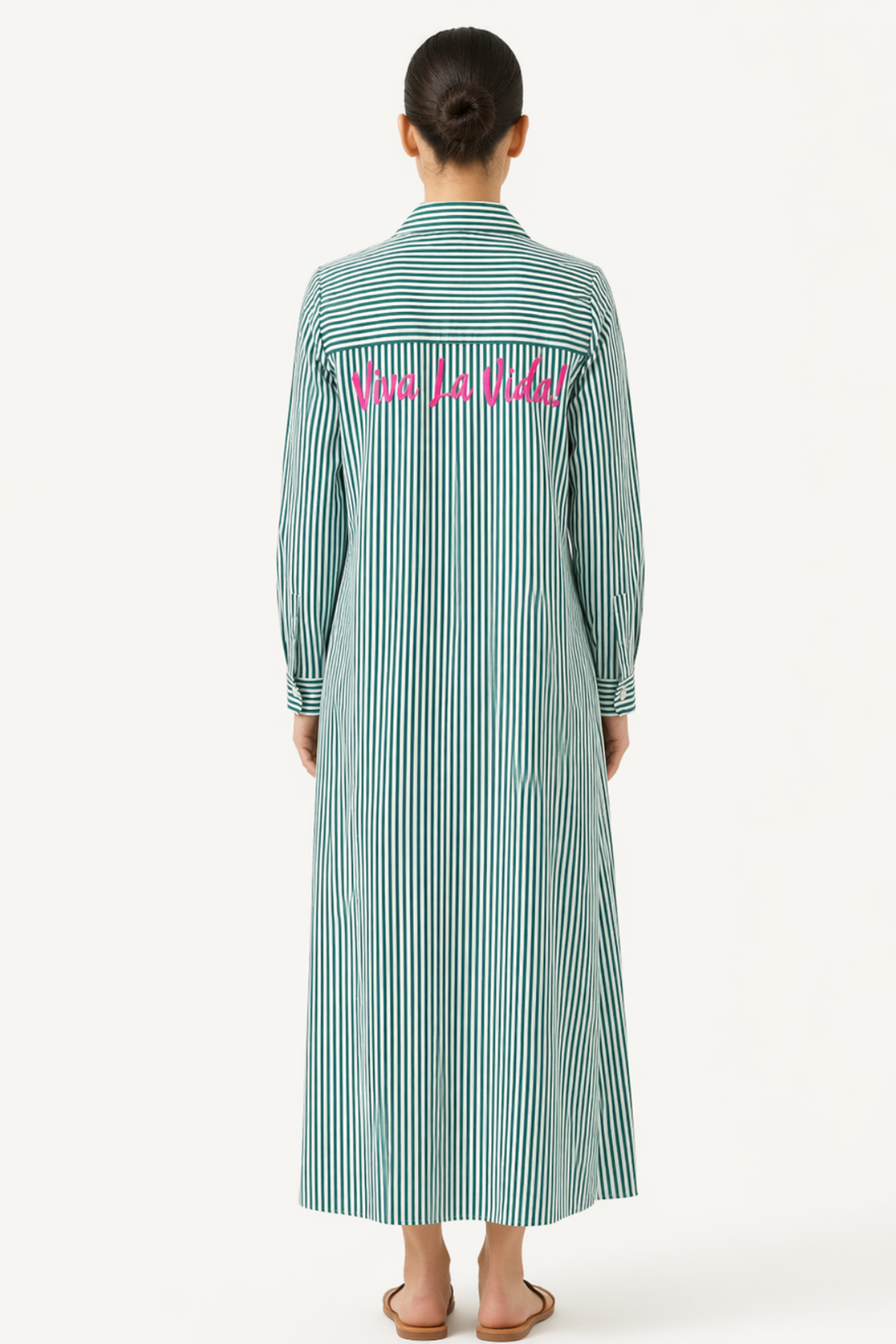 Green Stripe Kaftan “VIVA LA VIDA”