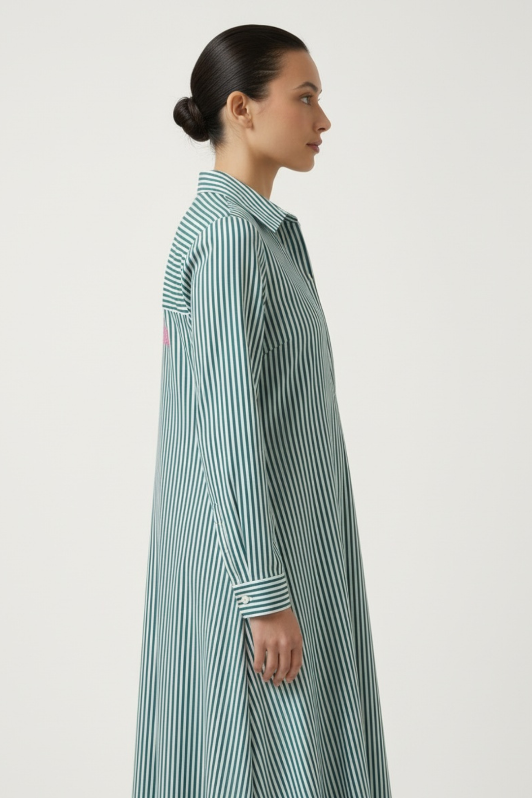 Green Stripe Kaftan “VIVA LA VIDA”