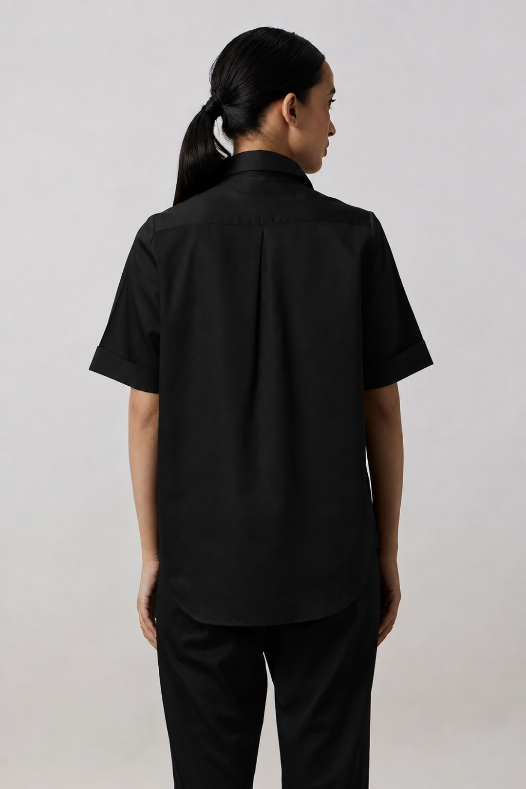 Black Collar Pocket Crystal Co-ord Set