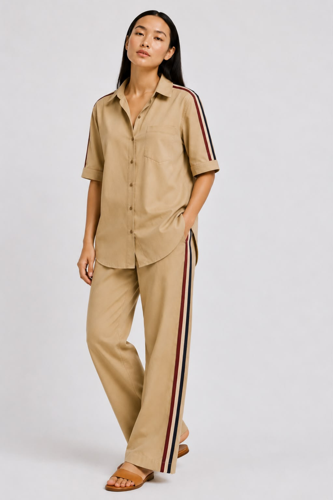 Sand Ribbon Pant Set