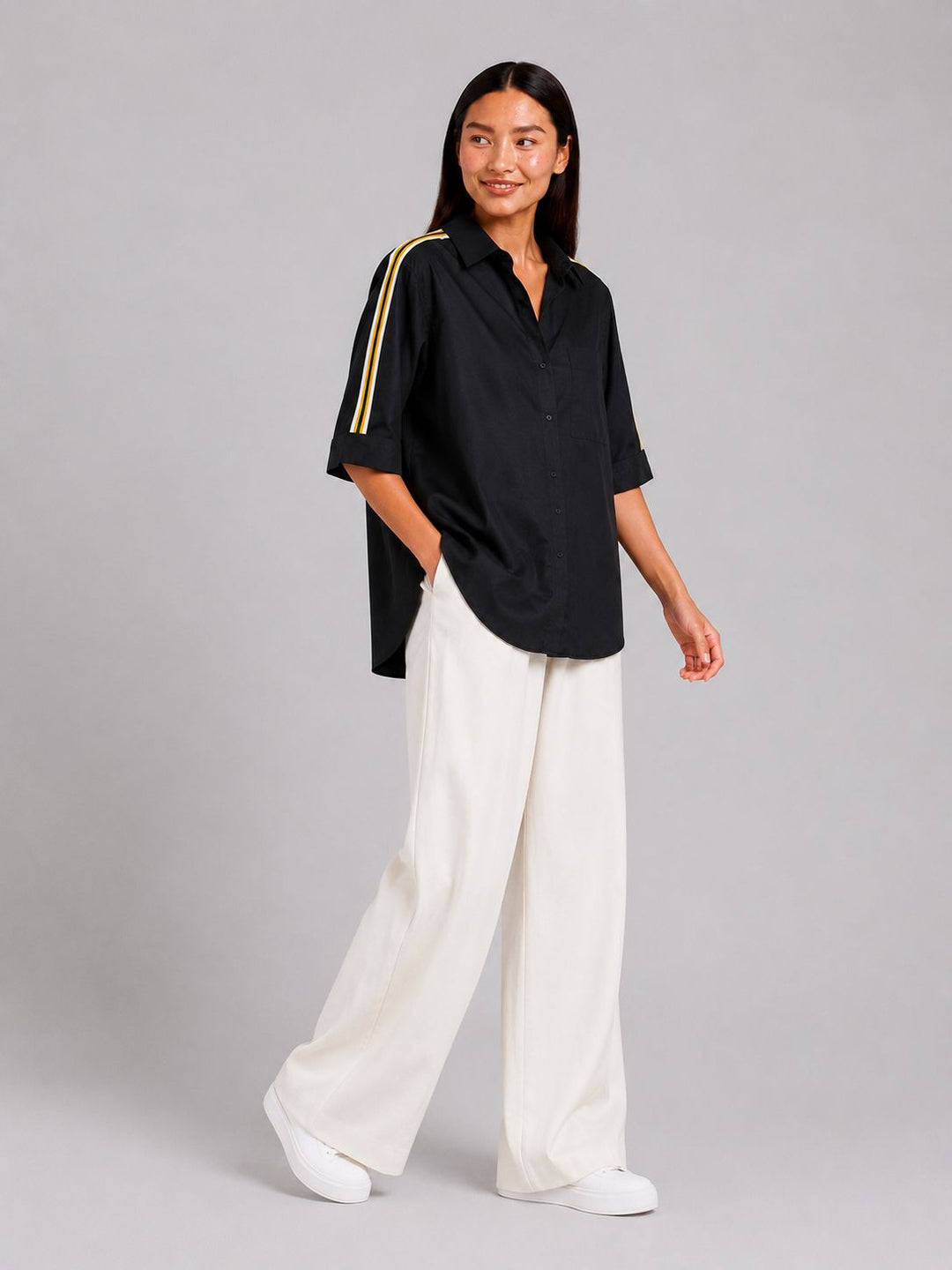 Black Ribbon Shirt