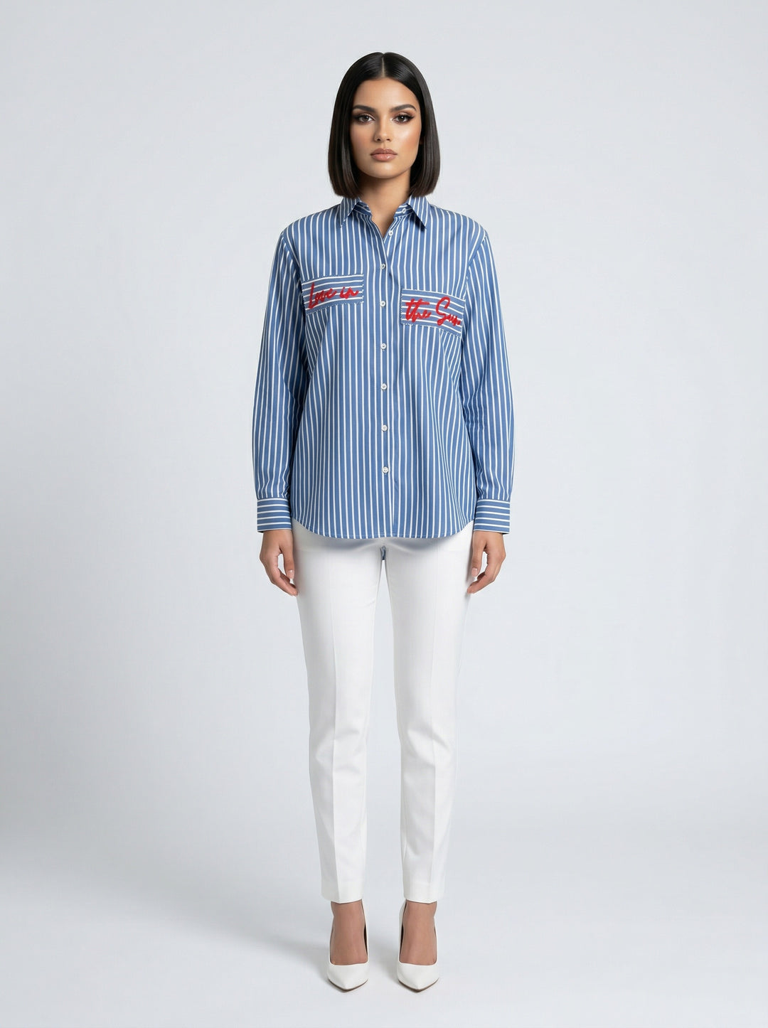 Blue Stripe 'LOVE IN THE SUN' Shirt