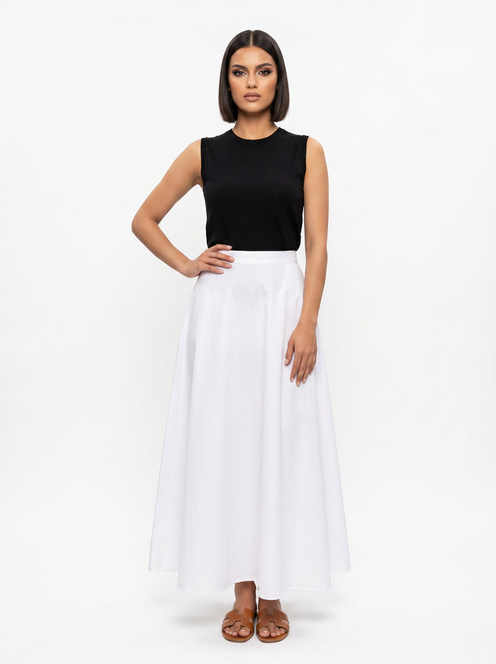 White Cascade Skirt