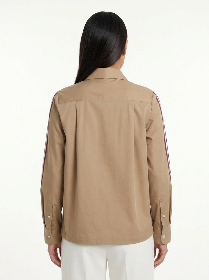 Sand Ribbon Crop Shirt