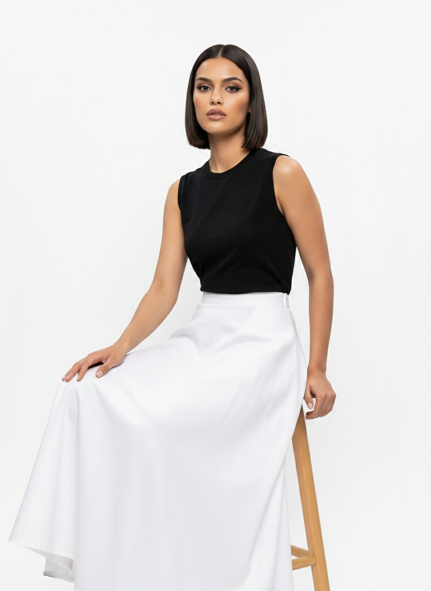 White Cascade Skirt