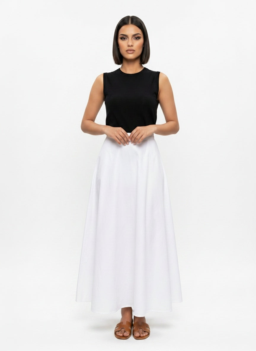 White Cascade Skirt