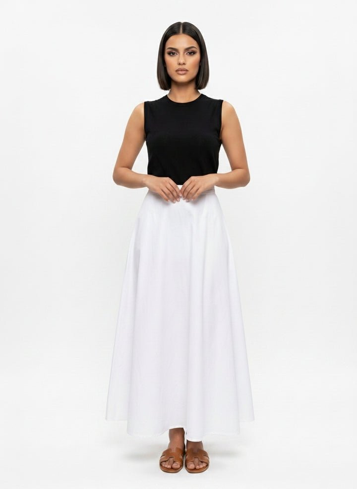 White Cascade Skirt