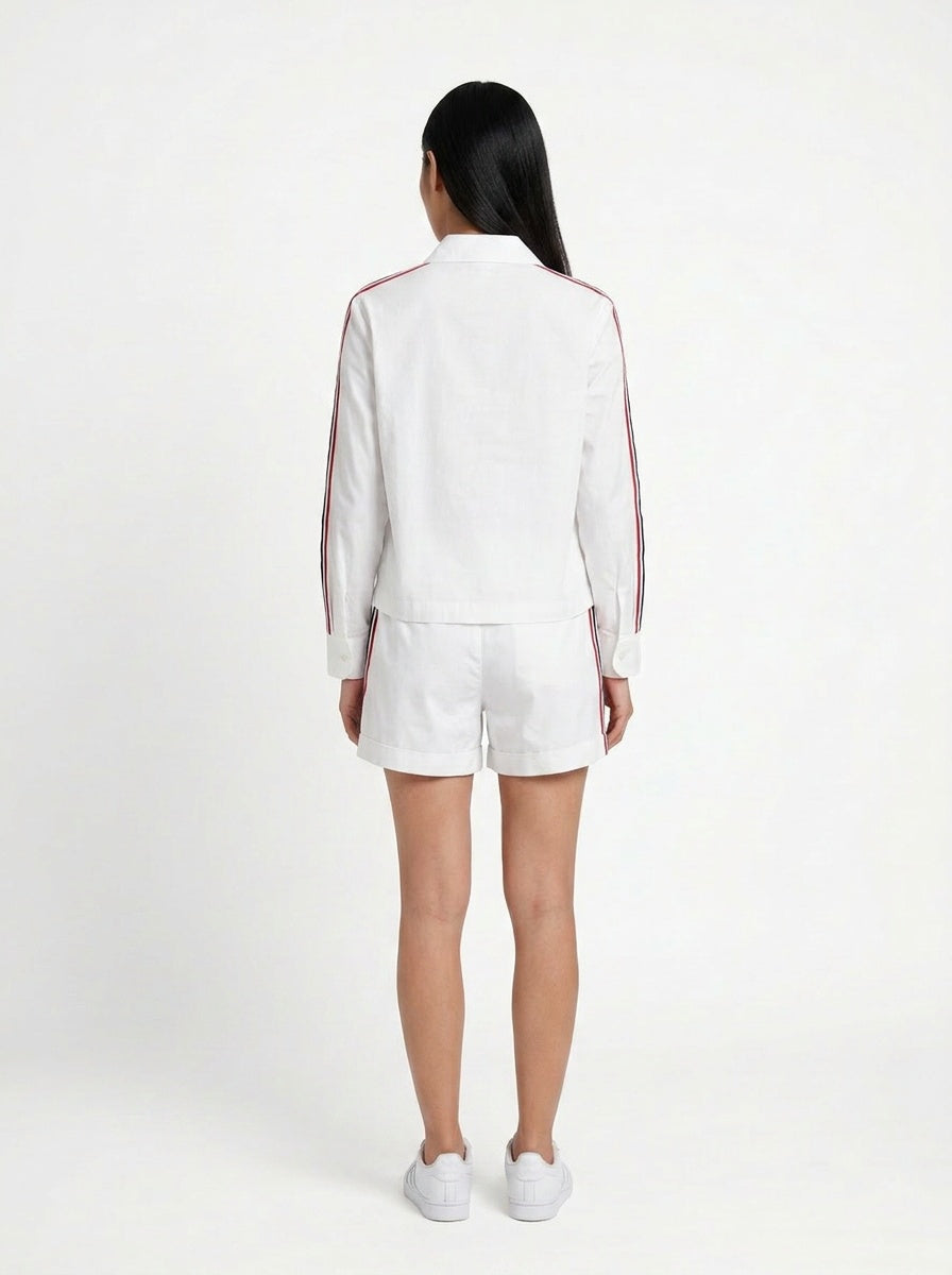 White Ribbon Short Set