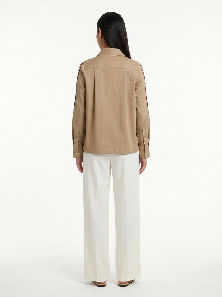 Sand Ribbon Crop Shirt