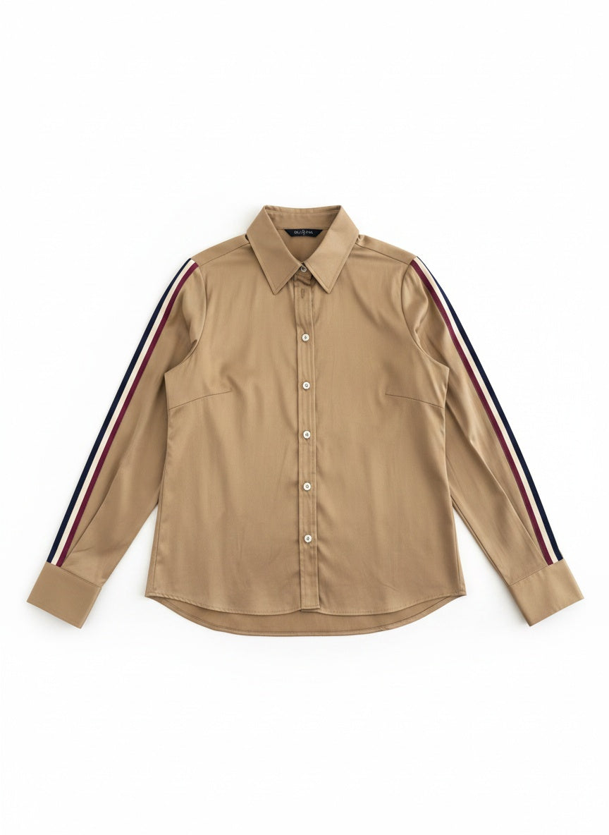 Sand Ribbon Crop Shirt