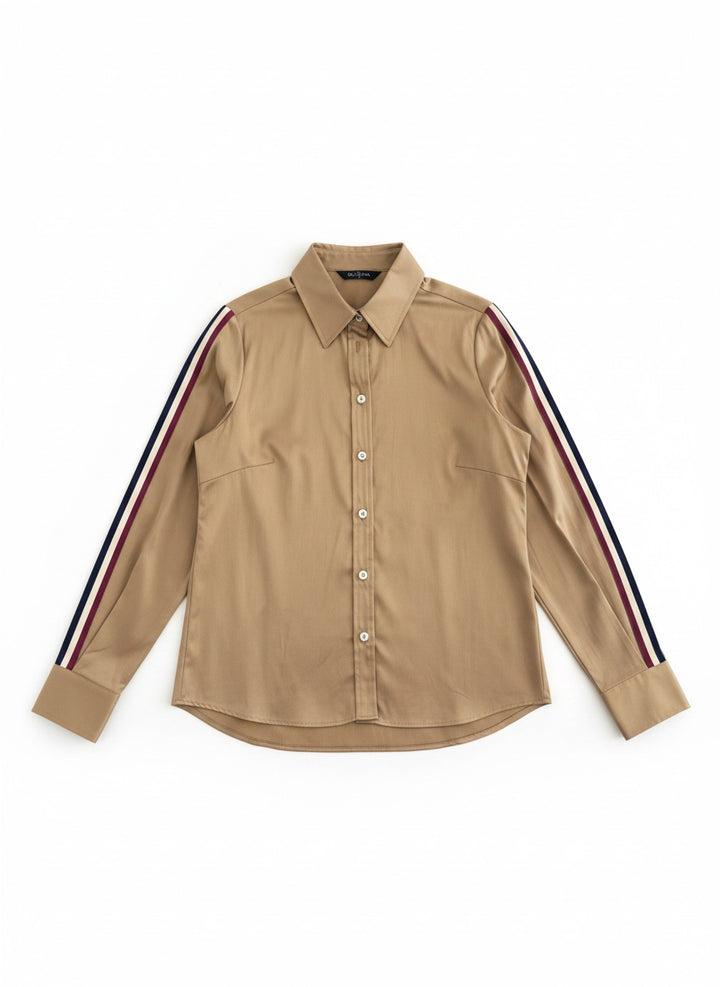 Sand Ribbon Crop Shirt