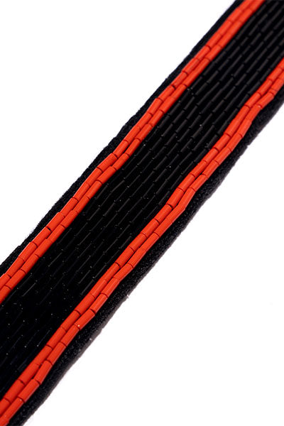 Tangerine Black Beaded Belt