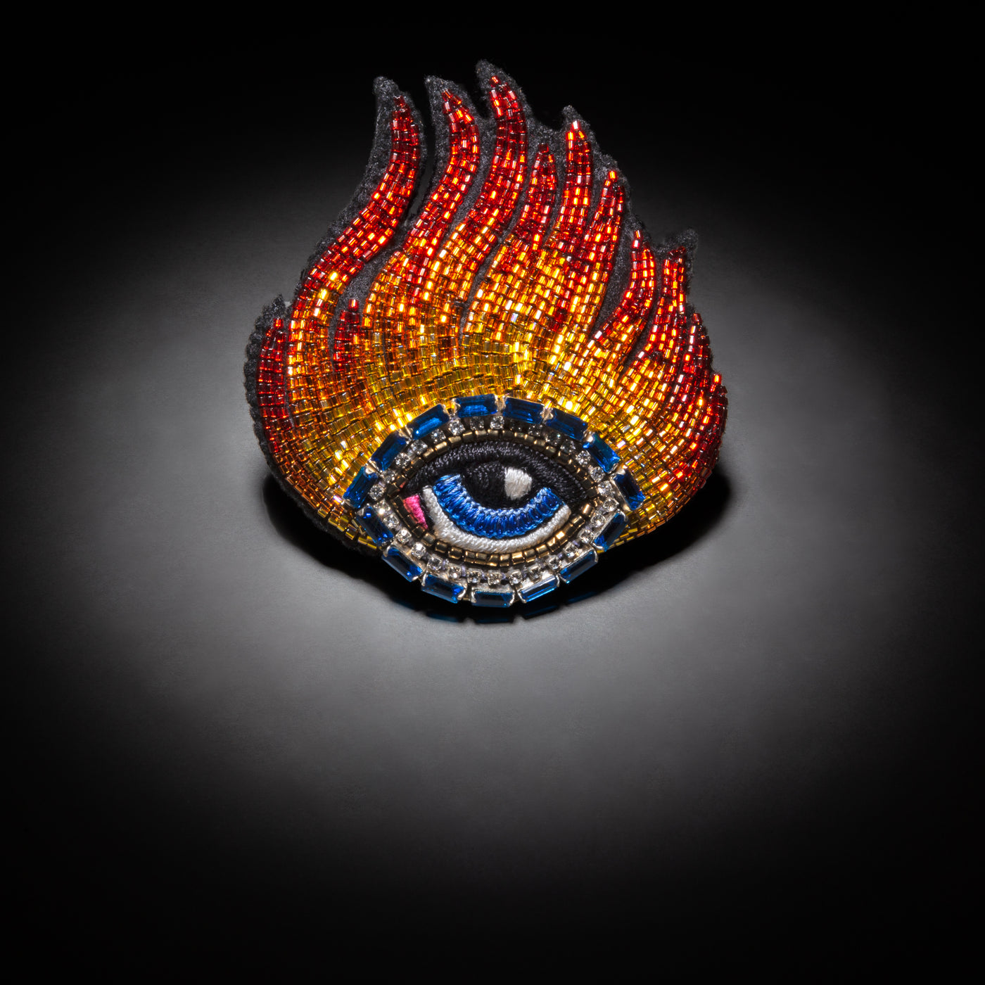 Evil Eye Flame Brooch